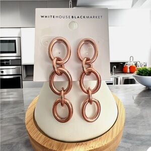 White House Black Market Copper-Tone Link Earrings